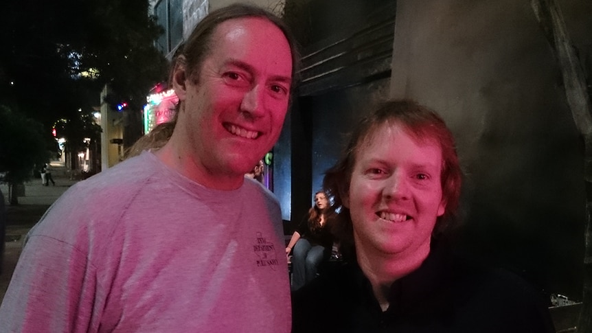 Tool drummer Danny Carey with superfan Grant Lutwyche