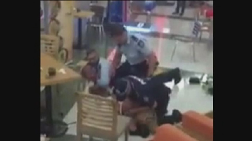 Video shows police using force to arrest disabled man. Warning expletive language.