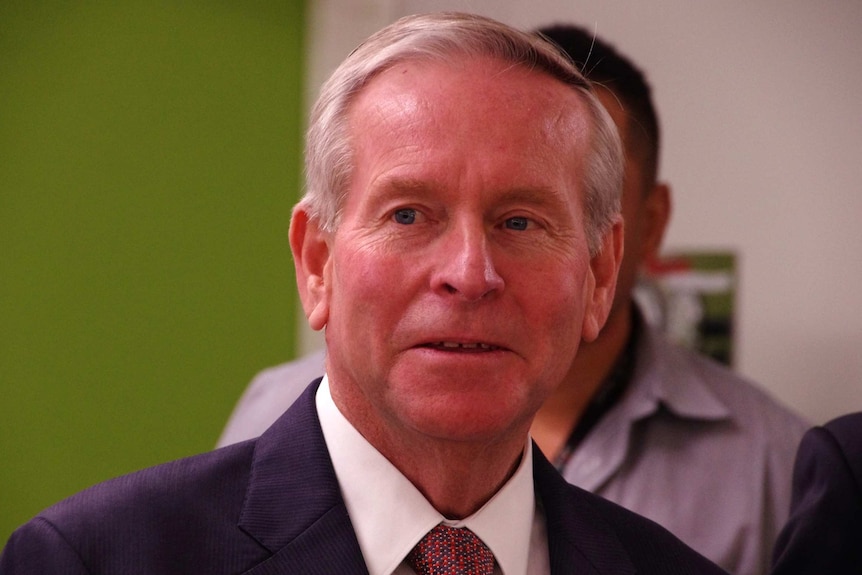 Tight head shot of WA Premier Colin Barnett.