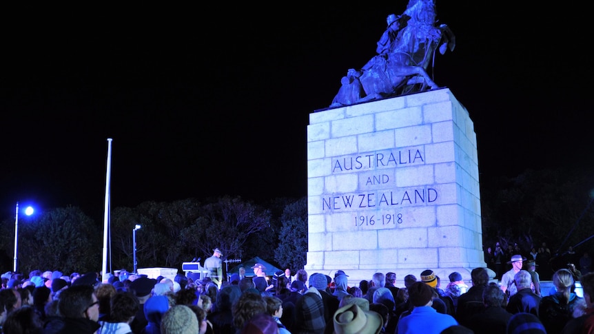 Albany residents at Anzac Day dawn service.