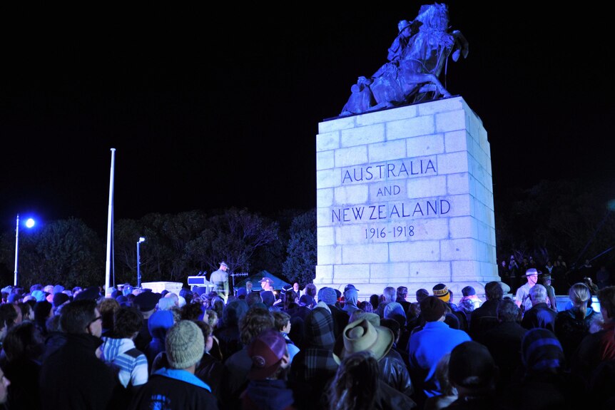 Albany residents at Anzac Day dawn service.