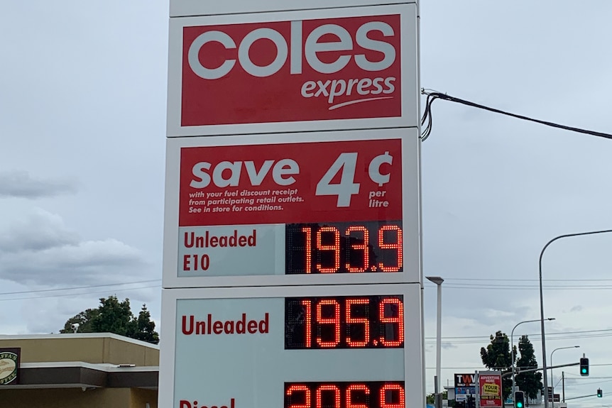 A fuel billboard in Queensland.