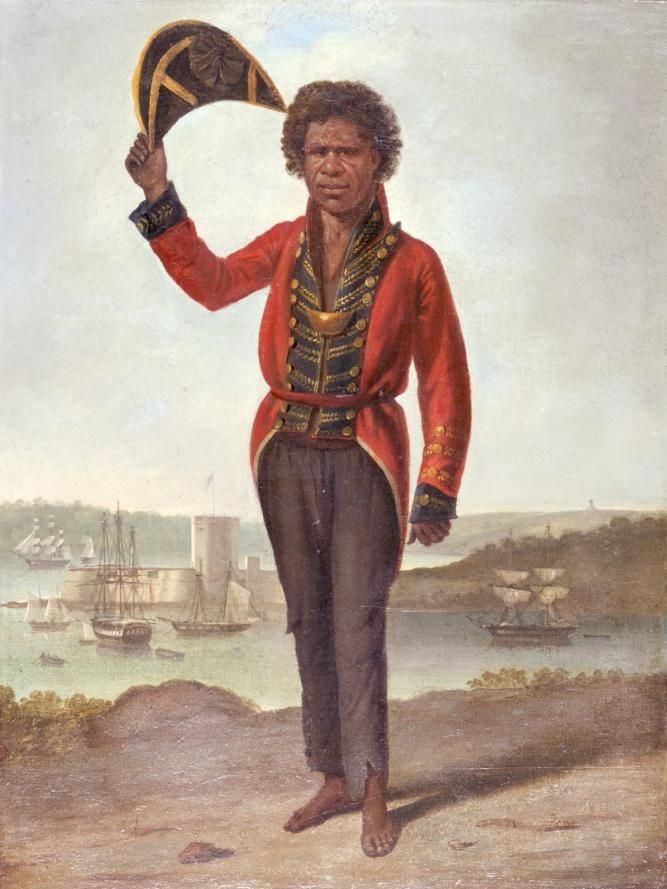 A painting of a man wearing a colonial outfit. 