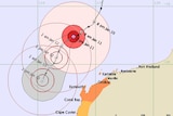 Projected path of Cyclone Narelle