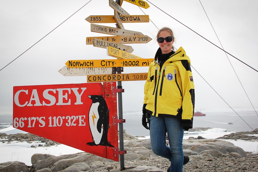 Dr Hawker enjoys a summer's day at the South Pole.