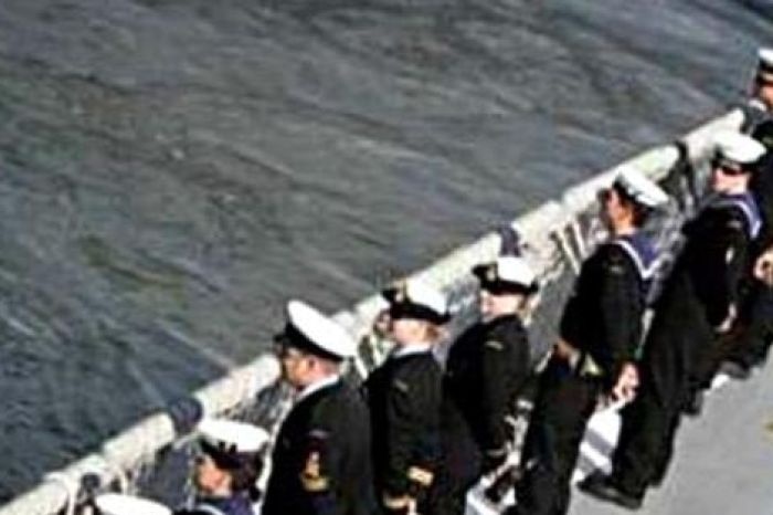 Crew members onboard an RAN ship