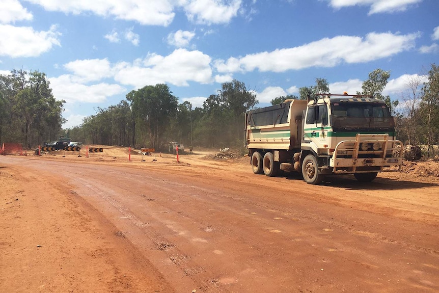 Roadworks underway to partially seal the Peninsula Developmental Road.