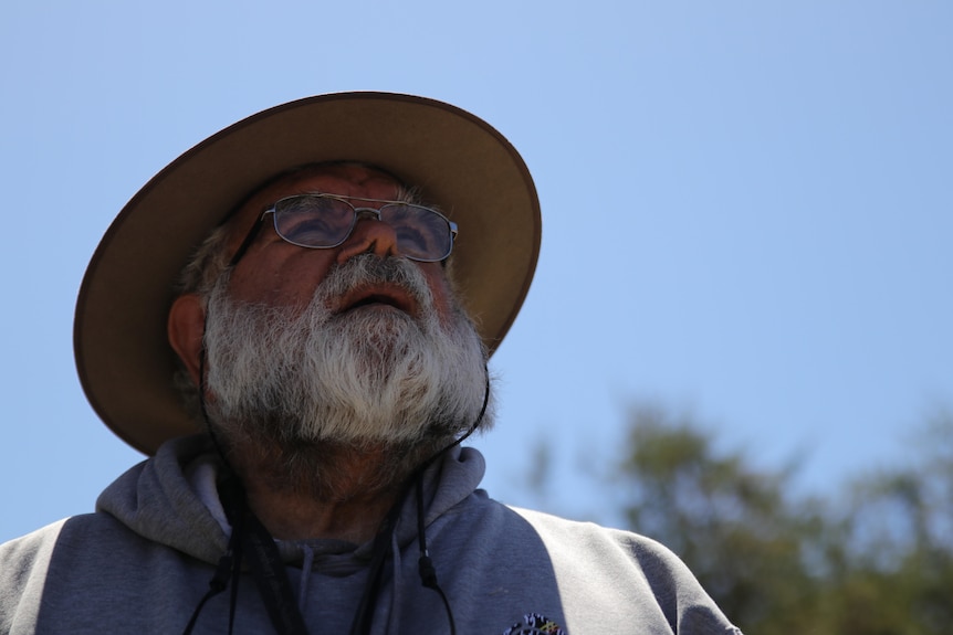 Noel Nannup looks to sky