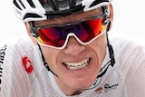Chris Froome grimaces during 17th stage