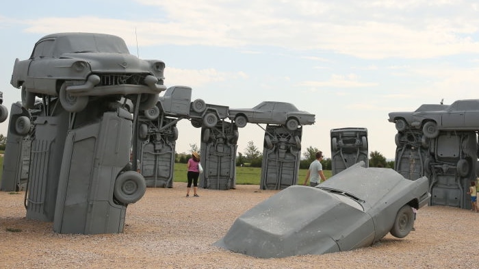 Carhenge in Nebraska uses cars instead of rocks to recreate Stonehenge