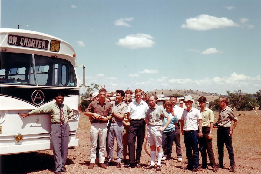 Ann Curthoys (in blue top) with other protesters on the 1965 Freedom Ride.