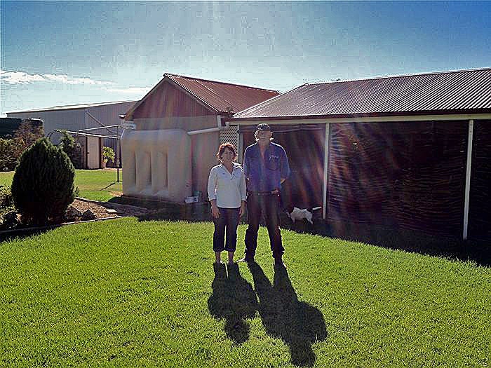 Kevin and Raelene Heidrich on their property at Galga