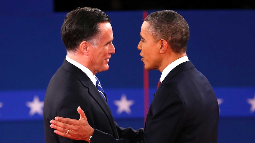 Barack Obama and Mitt Romney take to the stage for the second presidential debate.