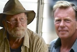 A composite image then and now of Jack Thompson