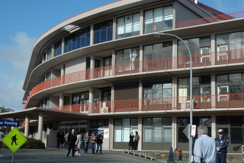 An external view of the Mersey hospital in Devonport, Tasmania.