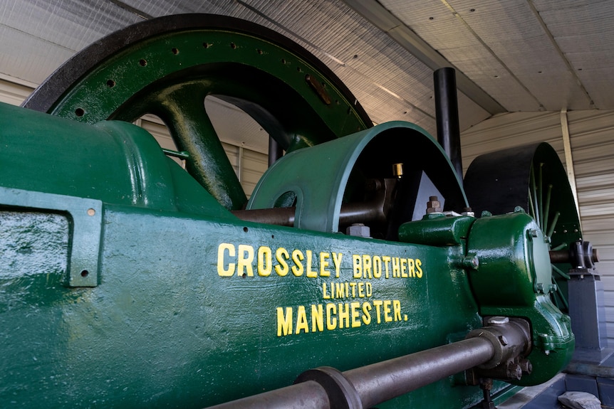 A photo of the a restored old engine 