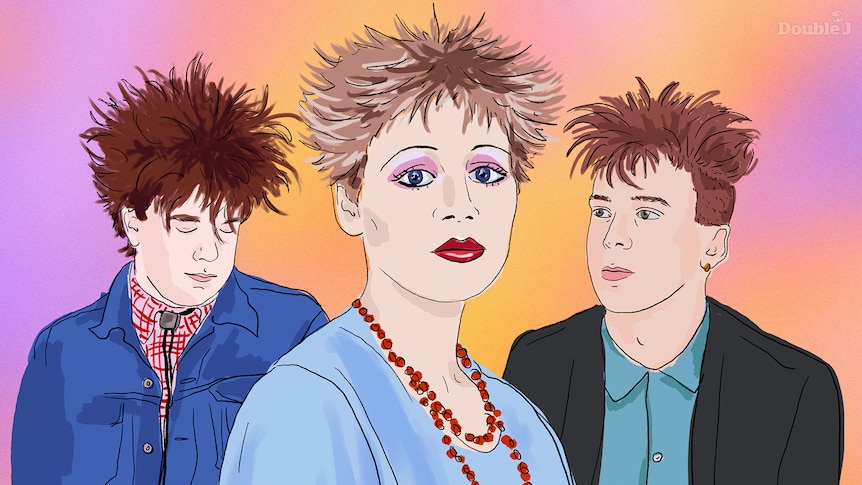 An illustration of Scottish dream pop band Cocteau Twins