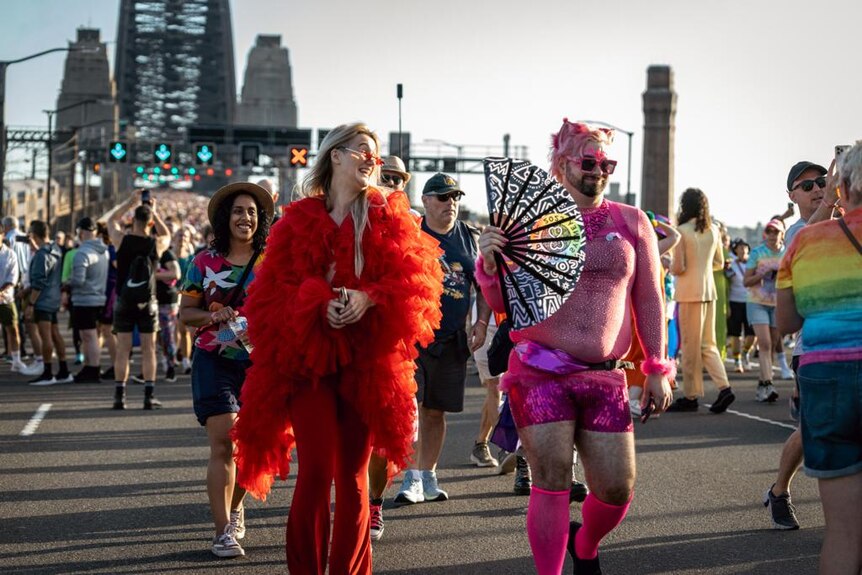 Sydney Harbour Bridge closed as 50,000 march for international LGBTQI+ ...