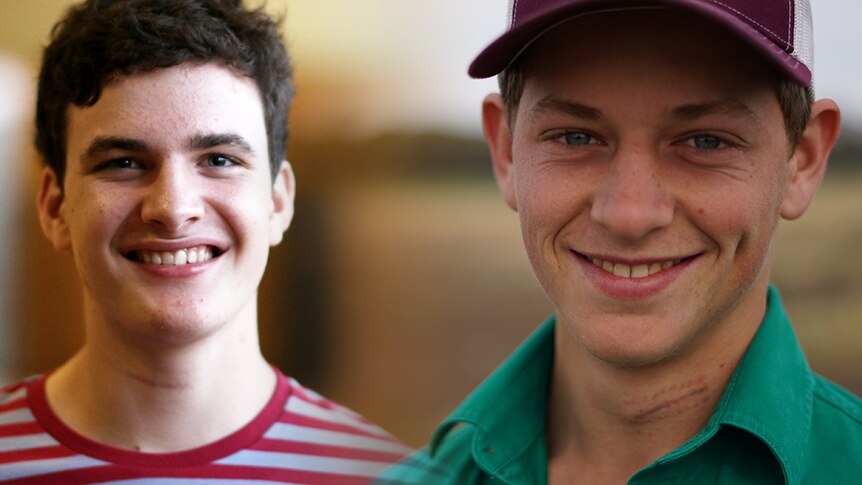 A composite image showing Conor Tweedy and Ollie Beirhoff smiling.