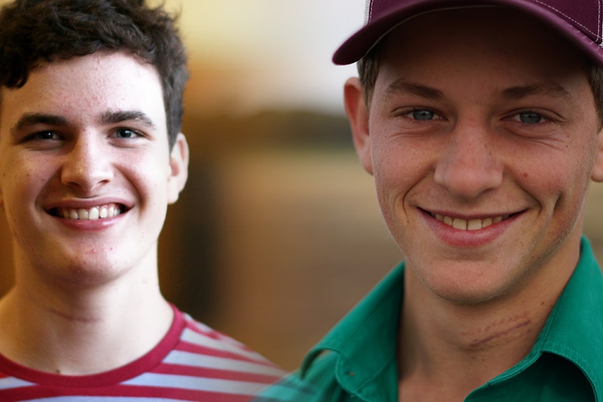 A composite image showing Conor Tweedy and Ollie Beirhoff smiling.