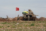 Turkish tank on Syrian border