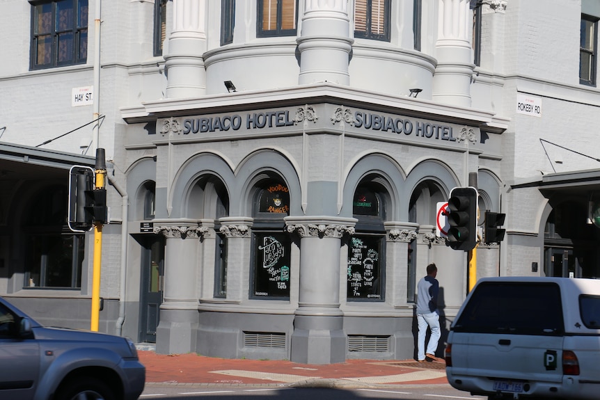 A close-up shot of the Subiaco Hotel.