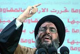 Hezbollah leader Hassan Nasrallah has broadcast a defiant speech. (File photo)