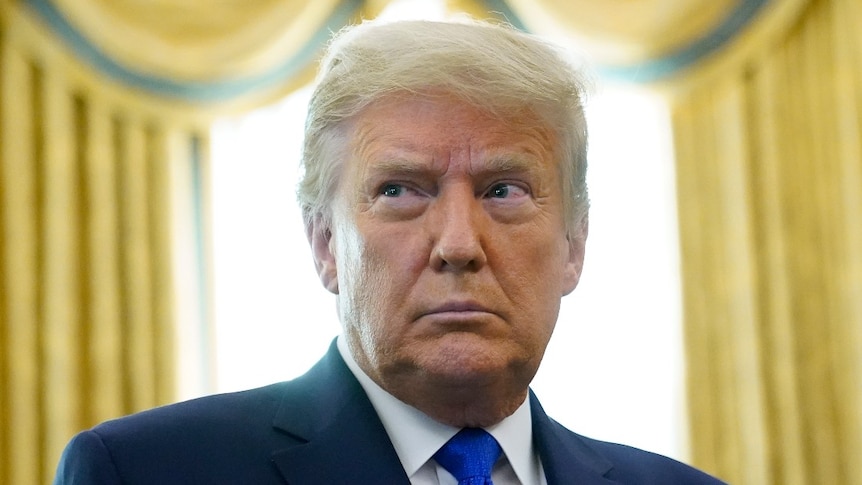 President Donald Trump in the Oval Office of the White House in Washington.