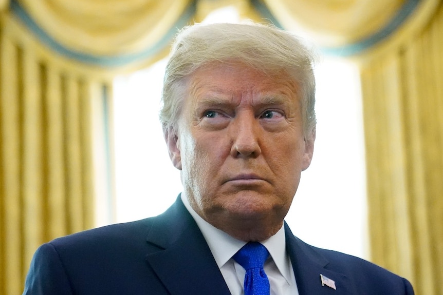 President Donald Trump in the Oval Office of the White House in Washington.