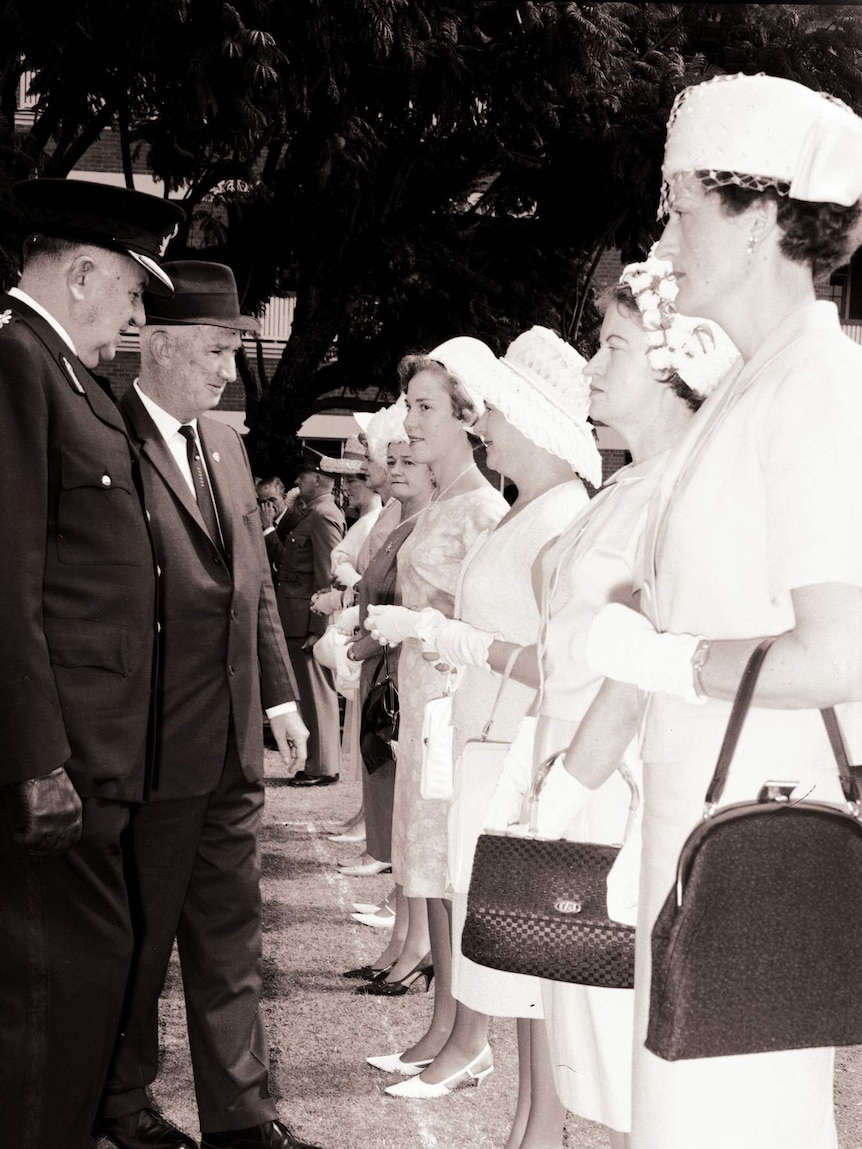 Women being sworn into the police service.