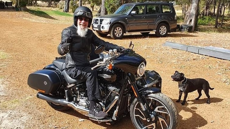 Musician Bob Rees on his modified motorbike
