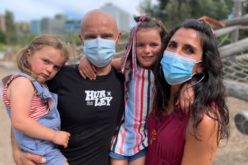 Alessandro and Francesca with their two children.