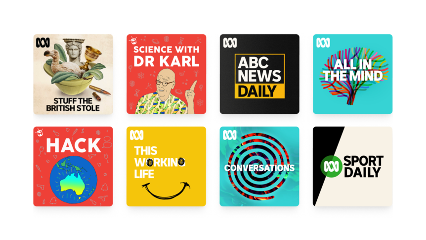 Programs and podcasts include Stuff the British Stole, Science with Dr Karl, ABC News Daily, All in the Mind and Conversations