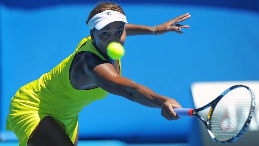 Rolling on... Venus Williams triumphed 3-6, 6-2, 6-1.