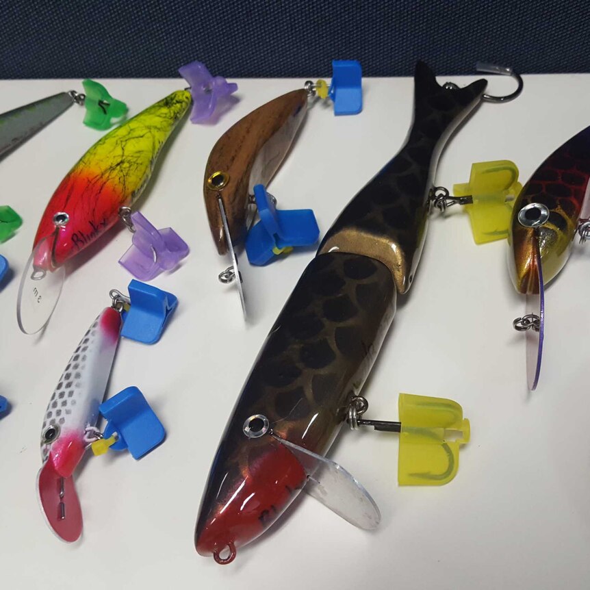 A collection of handmade fishing lures