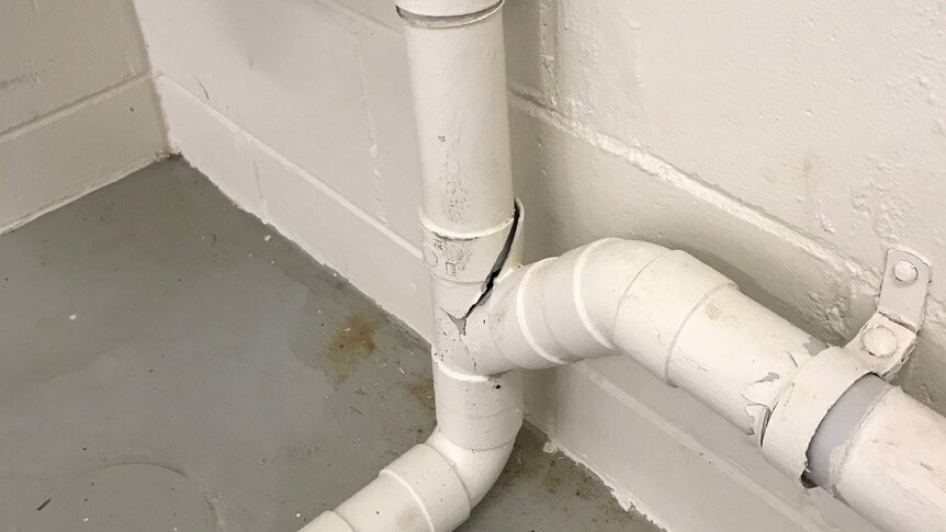 A cracked pipe