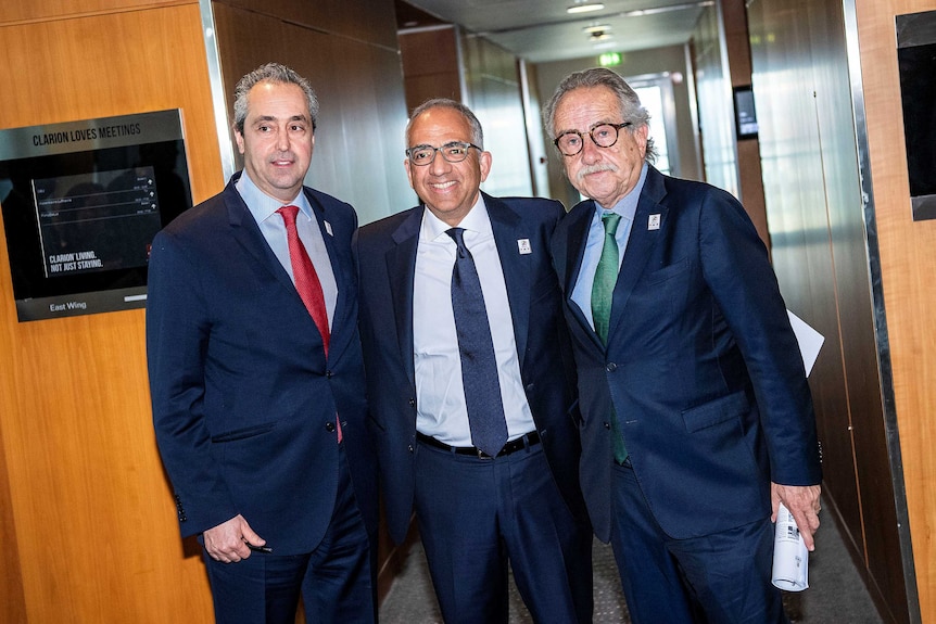 The leaders of the soccer federations from Canada, USA and Mexico