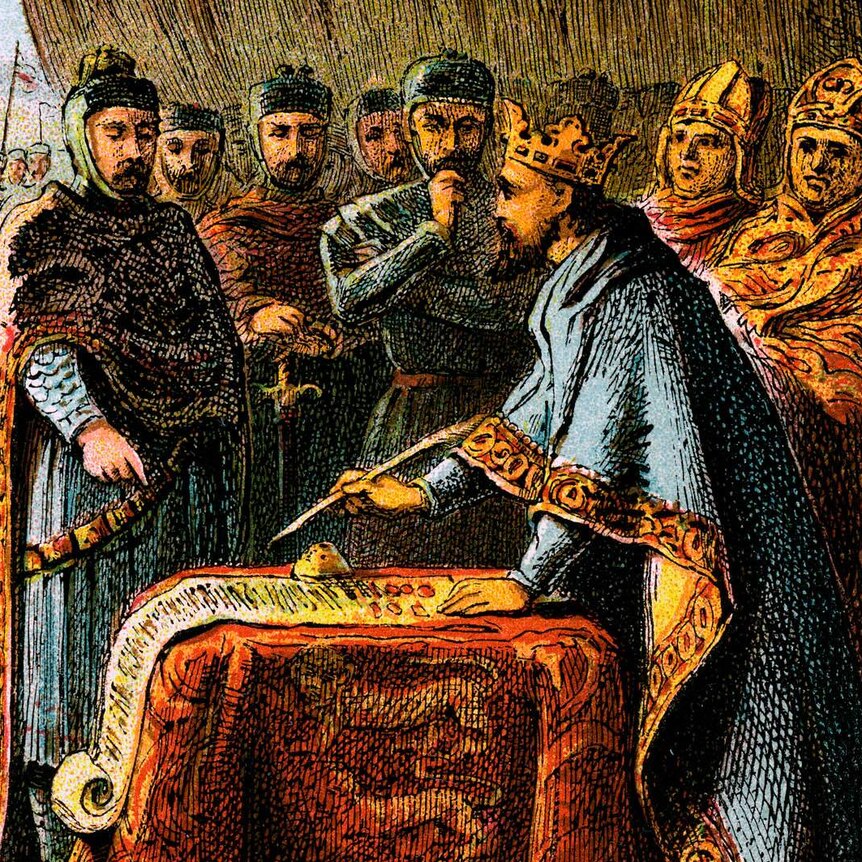 'King John And The Magna Carta' colour plate image