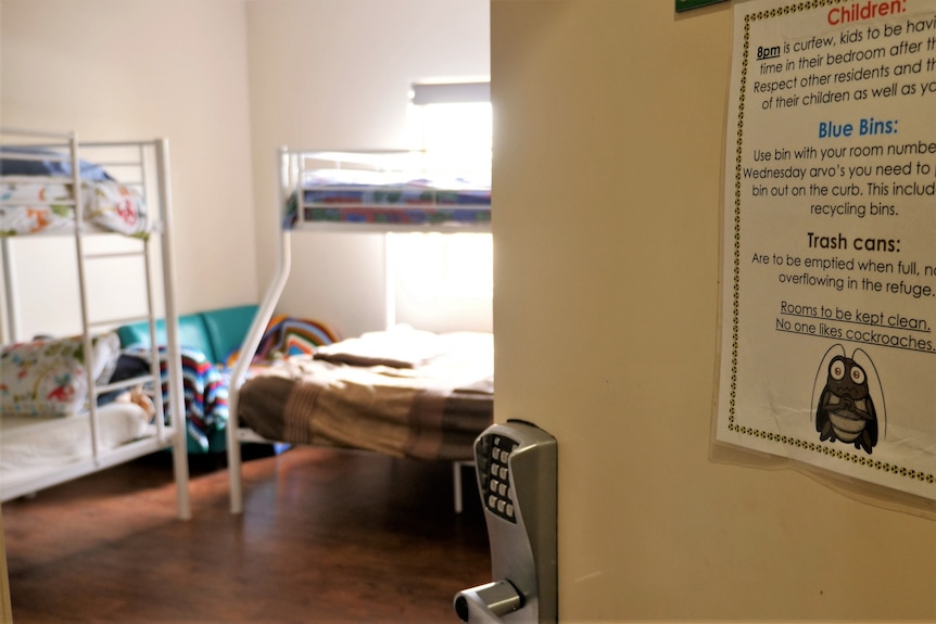 A bedroom with bunk beds