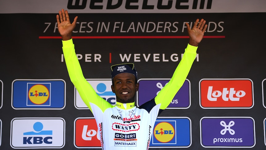 Le coureur érythréen Biniam Girmay devient le premier vainqueur subsaharien de la classique cycliste Gand-Wevelgem