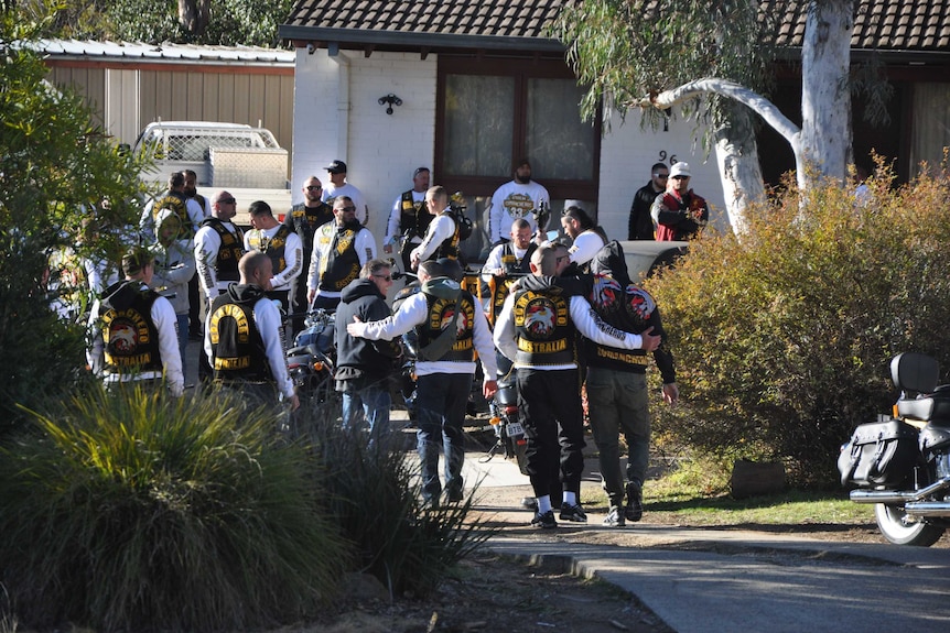 Comancheros meet at a house in Canberra