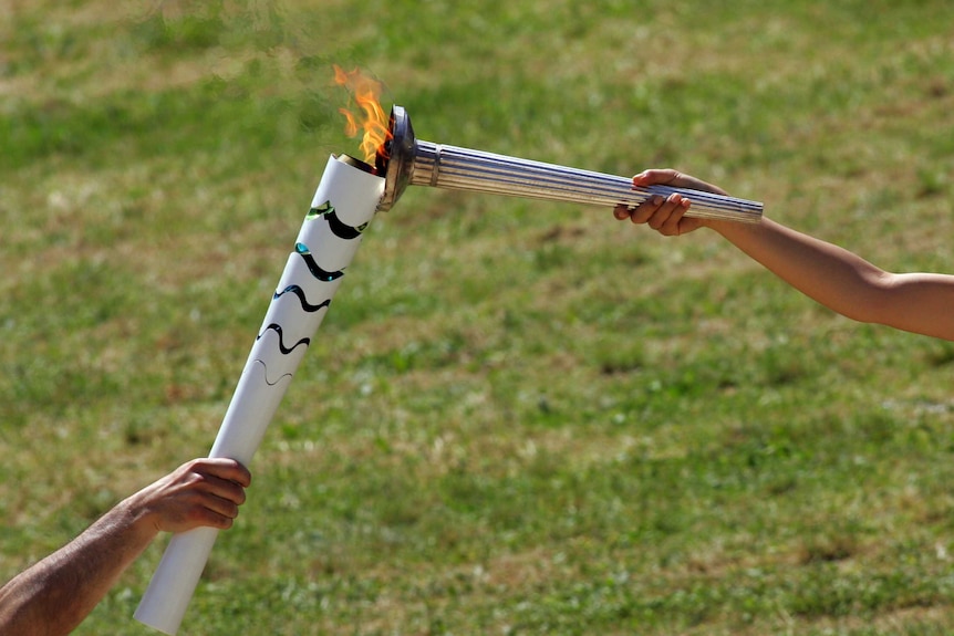 The 2016 Rio Olympic torch is lit