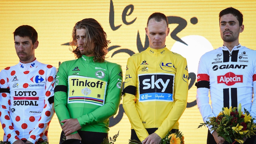 Tour de France riders hold minute's silence