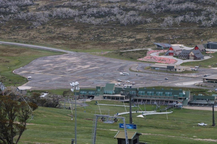 An image of Perisher Village from the ABC's visit in December.