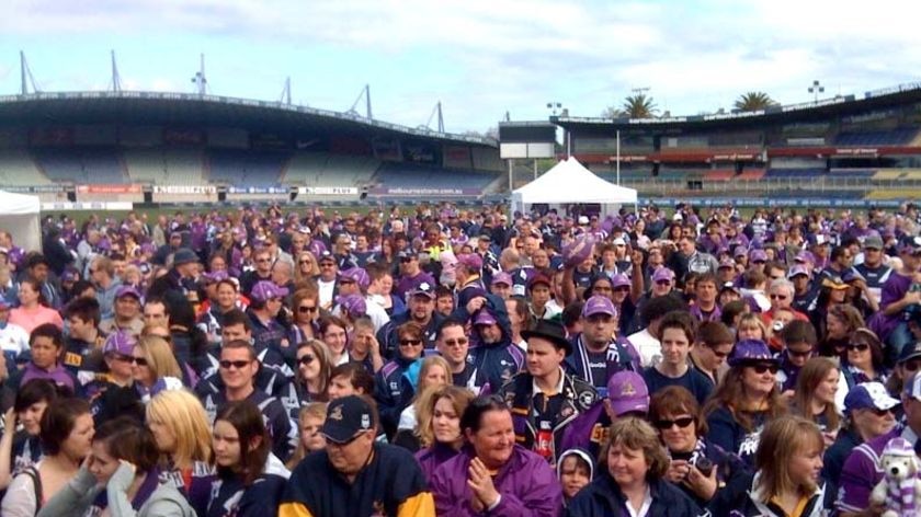 Cheated ... Melbourne Storm fans are among the victims of the club's rorting of the salary cap (File photo)