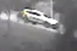 A white car on CCTV footage.