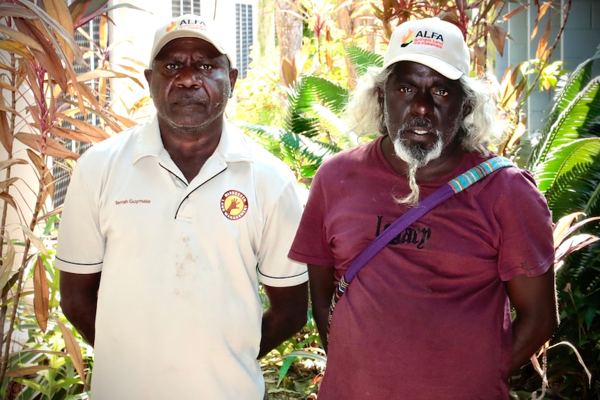 Terrah Guymula and Conrad Maralngurra representing Warddeken rangers at this weeks meeting of Top End ranger groups Credit Mike Donnelly