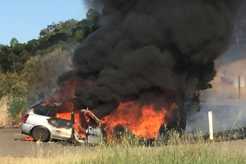 Police pursuit ends in fiery crash