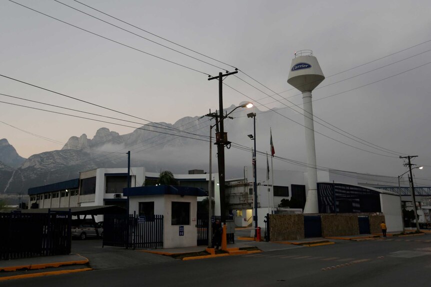The Carrier corp air conditioning plant on the outskirts of Monterrey, Mexico.