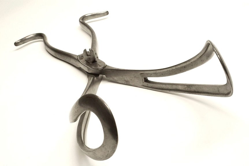 A pair of obstetrical forceps